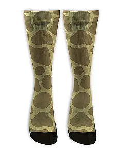 Meia  Cano Alto - Animal Print Girafa
