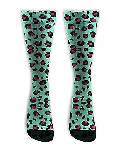 Meia  Cano Alto - Animal Print Onça Tiffany