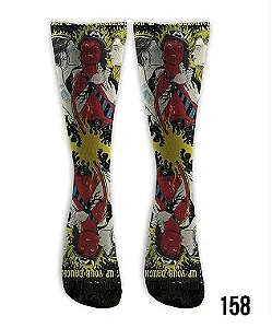 Meia  Cano Alto - ACDC Devil