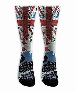 Meia  Cano Alto - Flag Inglaterra