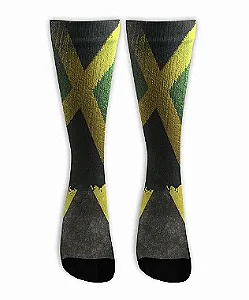 Meia  Cano Alto - Flag Jamaica