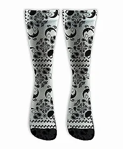 Meia  Cano Alto - Chicana Bandana White
