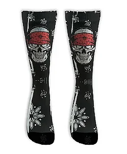 Meia  Cano Alto - Chicana Black