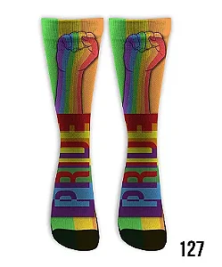 Meia  Cano Alto - Colorida Pride