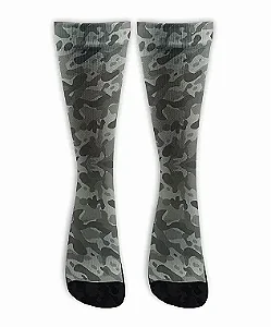 Meia  Cano Alto - Camuflagem Cinza