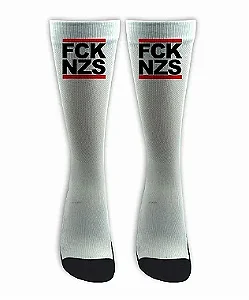 Meia  Cano Alto - FCK Nazi White