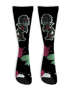 Meia  Cano Alto - Skate Cat Black