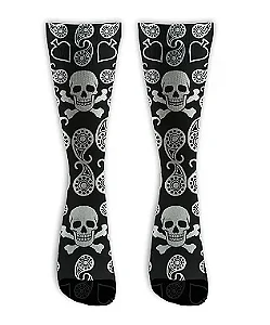 Meia  Cano Alto - Bandana Mexicana Caveira - Black