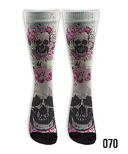 Meia  Cano Alto - Catrina Rosas