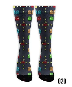 Meia  Cano Alto - Pac-Man