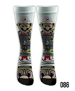 Meia  Cano Alto - Mario Bros Brisa