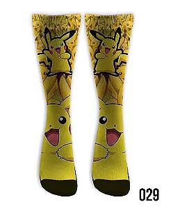 Meia  Cano Alto - Pikachu