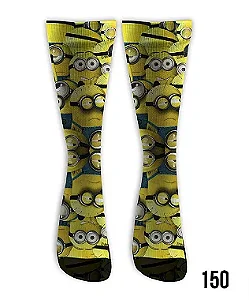 Meia  Cano Alto - Minions