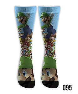 Meia  Cano Alto - Luigi Bros Turma