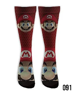 Meia Cano Alto - Mario Bros
