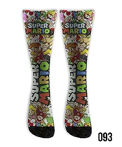 Meia  Cano Alto - Super Mario Bros