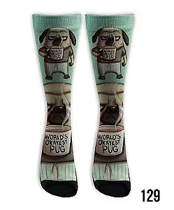 Meia  Cano Alto - Pug Café