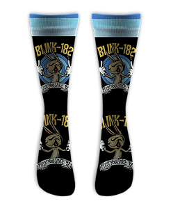 Meia Cano Alto - Blink 182 - Rabit Black