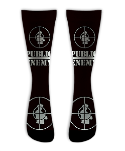 Meia  Cano Alto - Public Enemy Black