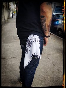 Bandana Quadrada Motorcycles White 1974