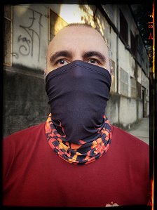 BANDANA TUBULAR - BUFF  Flame Black