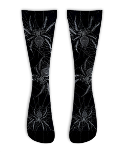Meia  Cano Alto - Aranha Black