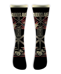 Meia Cano Alto - Audioslave - Stripe Crema