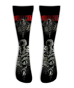 Meia  Cano Alto - Motley Crue Classic - Black