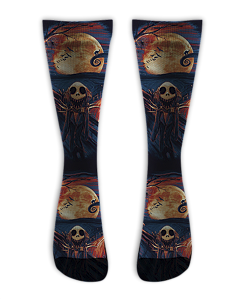 Meia  Cano Alto - Jack Skellington Scream