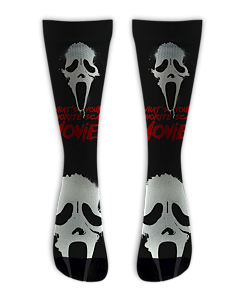 Meia Cano Alto - Scream Black