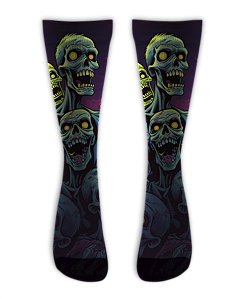 Meia  Cano Alto - Zumbi Color Purple