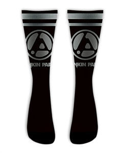 Meia  Cano Alto - Linkin Park New Logo - Black