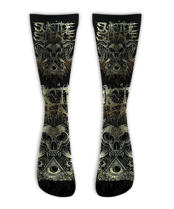 Meia  Cano Alto - Suicide Silence - Black