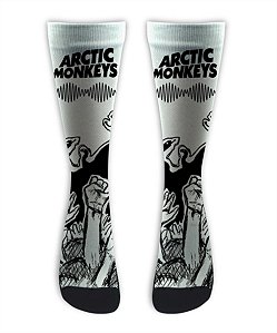 Meia  Cano Alto - ARCTIC MONKEYS - White