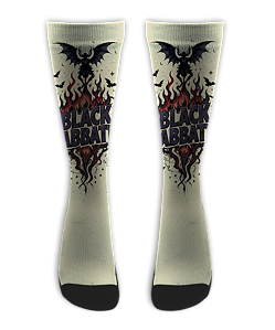 Meia Cano Alto - Black Sabbath Fire