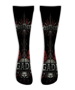 Meia Cano Alto - Megadeth Skull