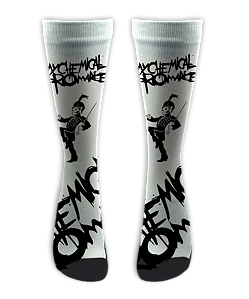 Meia Cano Alto - My Chemical Romance - Soldier White