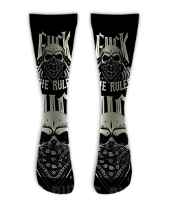 Meia Cano Alto - Fuck the Rules Chicano