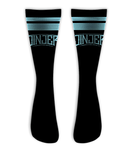 Meia Cano Alto - Jinjer - Black Stripes Blue