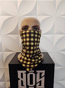 Bandana Xadrez Amarela