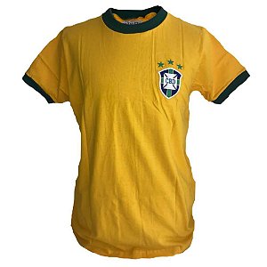 Camisa Polo Brasil Copa 1962 Athleta Masculina - Marrom