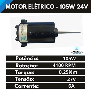 Motor Elétrico DC - 24V - 105W