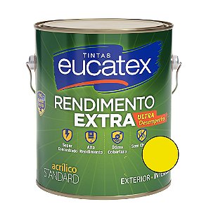 Tinta Acrílica Rendimento Extra - Standard - Amarelo Frevo-3,6L- Eucatex