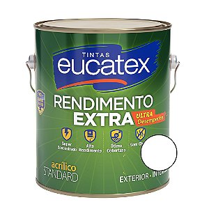 Tinta Acrílica Rendimento Extra - Branco -3,6L- Eucatex