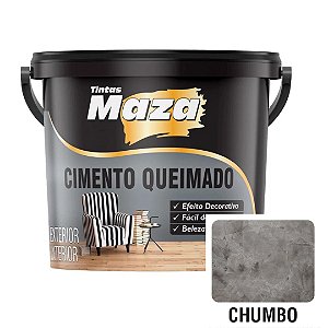Revestimento Cimento Queimado Chumbo - 5,6KG - Maza