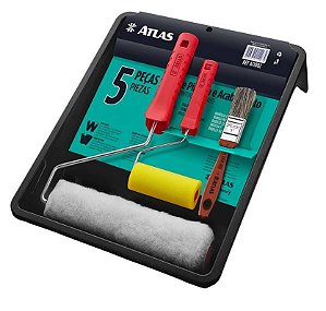 Kit de pintura e acabamento AT1002 com 5peças  - Atlas