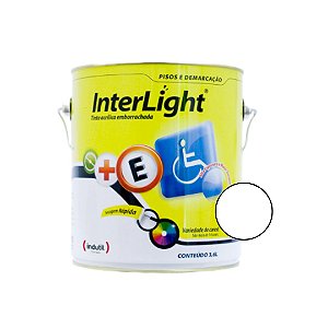 Tinta de Piso Emborrachada Interlight Piso 18L - Branca - Indutil