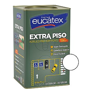 Tinta Acrílica Extra Piso Premium Fosco Branco 18L - Eucatex