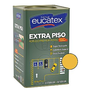 Tinta Acrílica Extra Piso Premium Fosco Amarelo Demarcação 18L - Eucatex