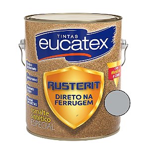 Esmalte Sintético Rusterit Direto na Ferrugem Platina Brilhante- 900ml - Eucatex